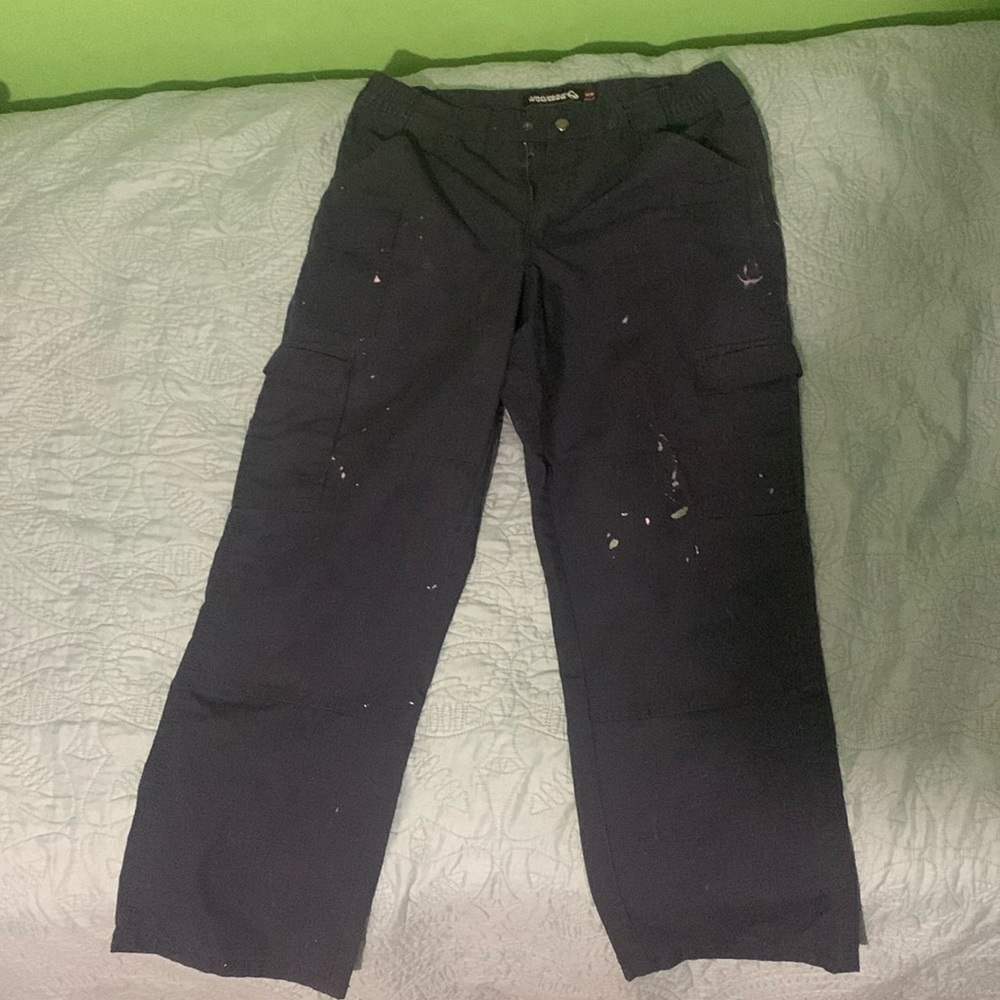 Straight leg distressed cargo pants